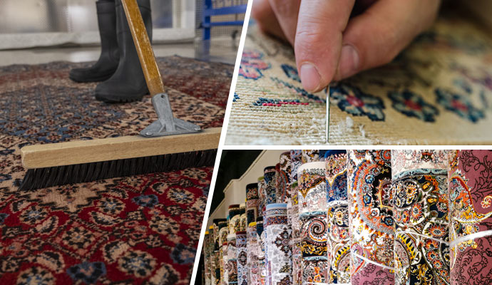 Cleaning, repairing, and storing carpets.